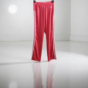 1 Adidas Red Track Pants with White Stripes